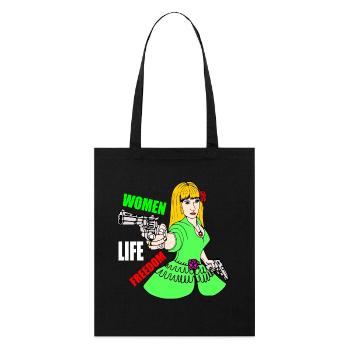 Women life freedom - Stanley/Stella Organic Tote Bag - black - Front