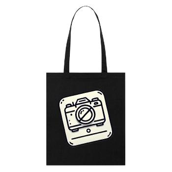No Camera Allowed Icon Design - Stanley/Stella Organic Tote Bag - black - Front