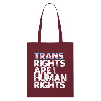 Trans-Rechte sind Menschenrechte - Stanley/Stella Bio-Stoffbeutel - Burgunderrot - Vorne