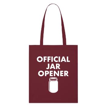 Ouvre-bocal officiel - Tote bag bio Stanley/Stella - bordeaux - Devant