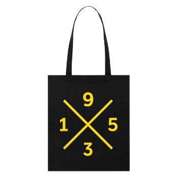 1953 Fußball Dresden Fan Hoodie, Tasche, T-Shirt - Stanley/Stella Bio-Stoffbeutel - Schwarz - Vorne