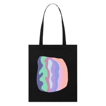 Pastel Wave Layers - Stanley/Stella Organic Tote Bag - black - Front