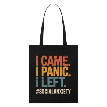 Problème introverti, drôle de freak social - Tote bag bio Stanley/Stella - noir - Devant