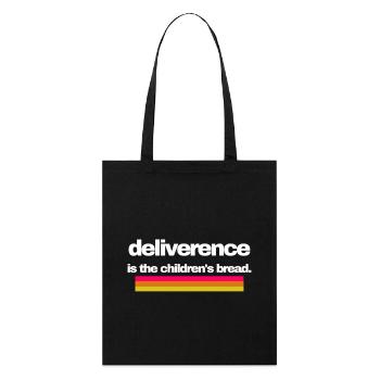 Befreiung ist das Kinderbrot-Design - Stanley/Stella Bio-Stoffbeutel - Schwarz - Vorne