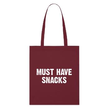 Must Have Snacks - Stanley/Stella Bio-Stoffbeutel - Burgunderrot - Vorne