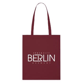 Berlin Skyline Silhouette Deutschland - Stanley/Stella Bio-Stoffbeutel - Burgunderrot - Vorne