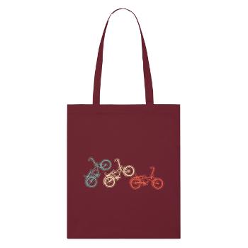 BMX Bike Moves Graphic in Vintage Style - Stanley/Stella Organic Tote Bag - burgundy - Front