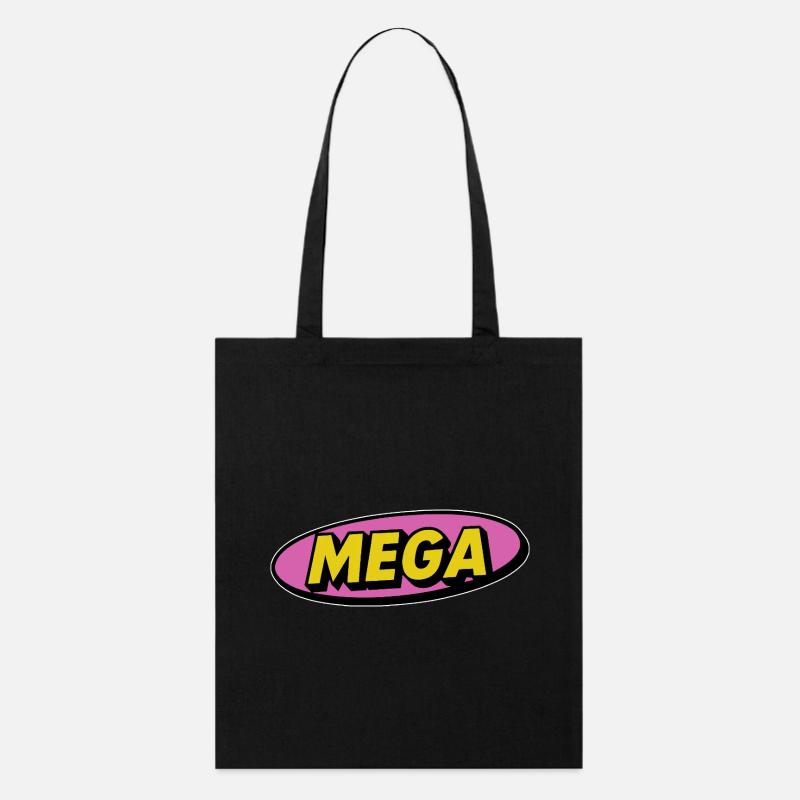 Mot rétro méga comique - Tote bag bio Stanley/Stella - noir