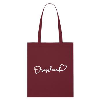 Battement de cœur de Dresde Dresde - Tote bag bio Stanley/Stella - bordeaux - Devant