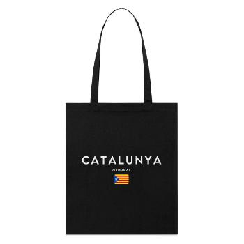 Drapeau de la Catalogne, fierté catalane - Tote bag bio Stanley/Stella - noir - Devant