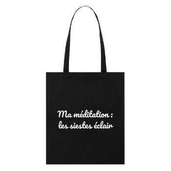 Ma méditation : les siestes éclair - Stanley/Stella Bio-Stoffbeutel - Schwarz - Vorne