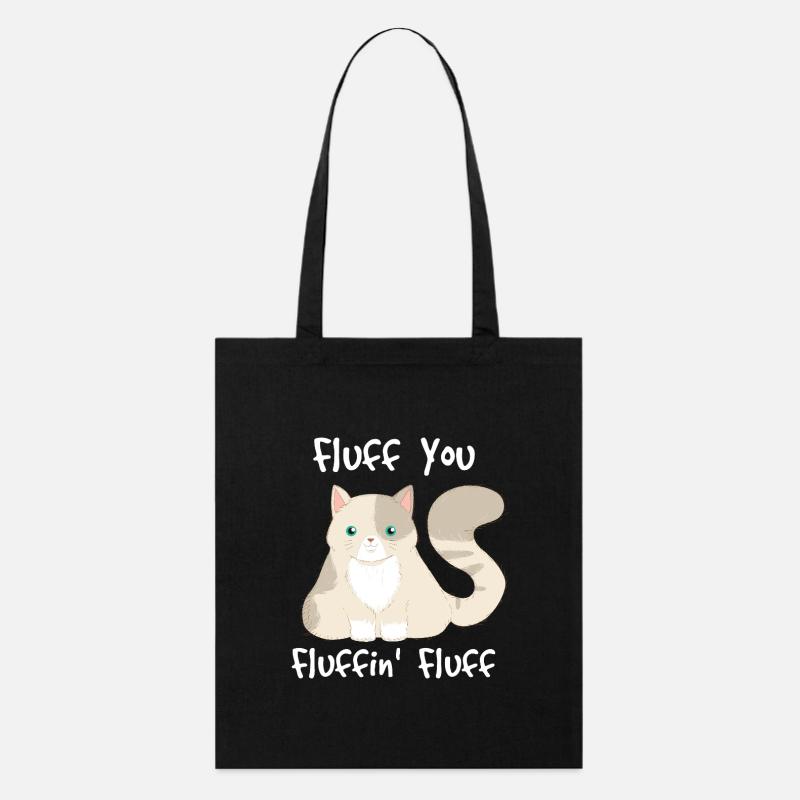 Te gonfler, fluffin fluffin - Chat - Design drôle - Tote bag bio Stanley/Stella - noir