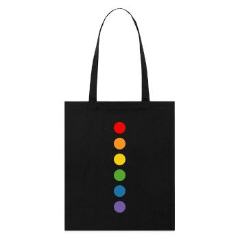 Rainbow rounds - Stanley/Stella Organic Tote Bag - black - Front