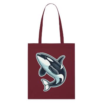 Killer whale - Stanley/Stella Organic Tote Bag - burgundy - Front