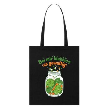 Fermentation Vegetable Mason Jar Bubbling - Stanley/Stella Organic Tote Bag - black - Front