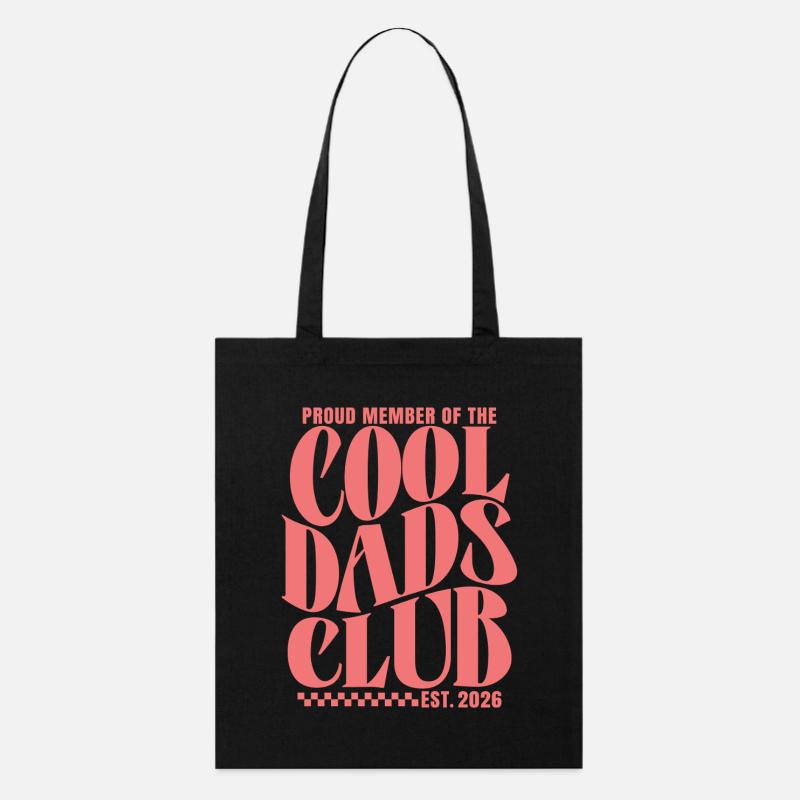Cool Dads Club - Werdender Papa 2026 Geschenk - Stanley/Stella Bio-Stoffbeutel - Schwarz
