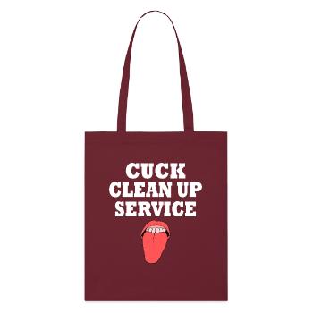 Cuckold cuck clean up service - Stanley/Stella Organic Tote Bag - burgundy - Front