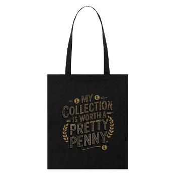 Collectionner des pièces de monnaie – Ma collection est précieuse - Tote bag bio Stanley/Stella - noir - Devant