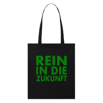 Rein in die zukunft - Stanley/Stella Bio-Stoffbeutel - Schwarz - Vorne