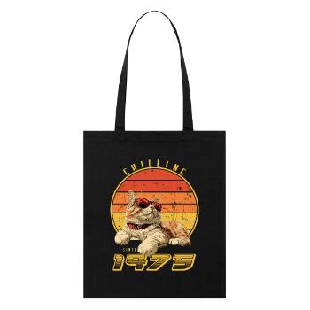 1975 chilling depuis le chat rétro - Tote bag bio Stanley/Stella - noir - Devant