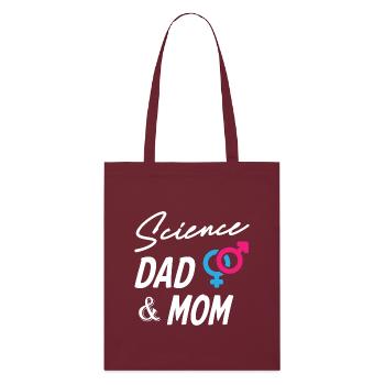 Drôle de science papa et maman - Tote bag bio Stanley/Stella - bordeaux - Devant