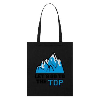mountain_lets_go_to_the_top_3 - Stanley/Stella Organic Tote Bag - black - Front