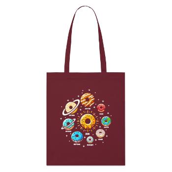 Système solaire de beignets amusants et délicieux - Tote bag bio Stanley/Stella - bordeaux - Devant