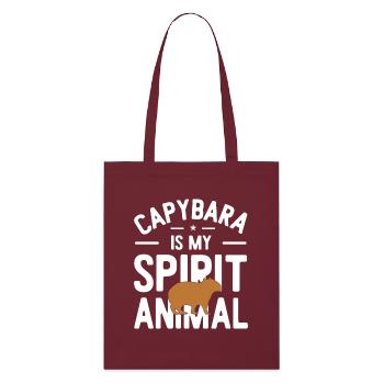 Capybara - Stanley/Stella Bio-Stoffbeutel - Burgunderrot - Vorne