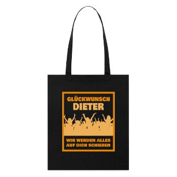 Vorname Dieter - Stanley/Stella Bio-Stoffbeutel - Schwarz - Vorne