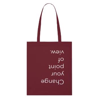 Changez votre point de vue, Typographie - Tote bag bio Stanley/Stella - bordeaux - Devant
