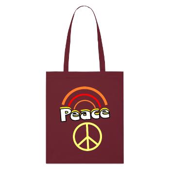 70s Pattern - Stanley/Stella Organic Tote Bag - burgundy - Front