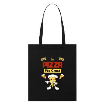 Dans la Pizza on fait une croûte - Tote bag bio Stanley/Stella - noir - Devant