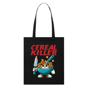 Cereal Killer Funny - Stanley/Stella Organic Tote Bag - black - Front