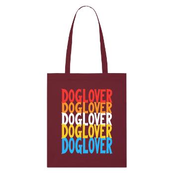 Dog lover - Stanley/Stella Organic Tote Bag - burgundy - Front