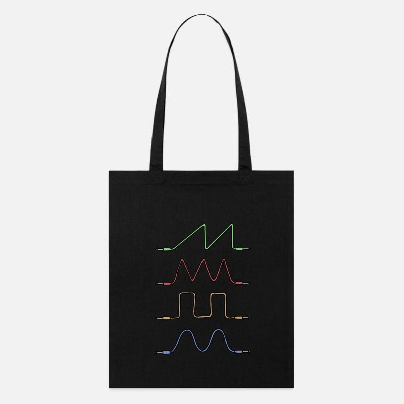 Synthesizer Waveform Klinkenkabel - Stanley/Stella Bio-Stoffbeutel - Schwarz