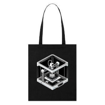 3D printer - Stanley/Stella Organic Tote Bag - black - Front