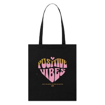 Positive Vibes – Good Energy - Stanley/Stella Organic Tote Bag - black - Front