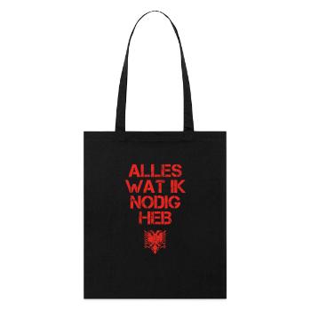 presentje wat ik nodig ALBANIEN - Stanley/Stella Bio-Stoffbeutel - Schwarz - Vorne