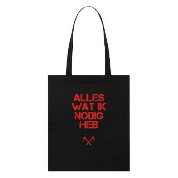 presentje wat ik nodig Dachdecker - Stanley/Stella Bio-Stoffbeutel - Schwarz - Vorne