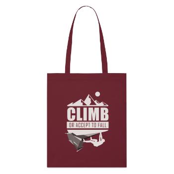 Climb Klettern Bouldern - Stanley/Stella Bio-Stoffbeutel - Burgunderrot - Vorne