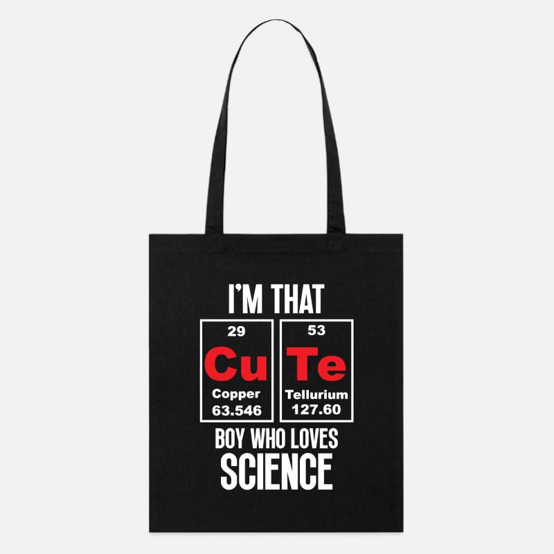 Je suis ce garçon mignon qui aime la science - Tote bag bio Stanley/Stella - noir