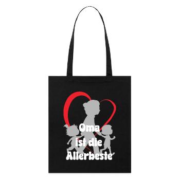 Grandma is the very best grandma with grandchildren - Stanley/Stella Organic Tote Bag - black - Front