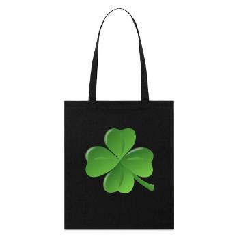 trèfle chance trèfle à quatre feuilles chance clover8 - Tote bag bio Stanley/Stella - noir - Devant