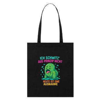 Funny cactus design – "I sweat on principle - Stanley/Stella Organic Tote Bag - black - Front