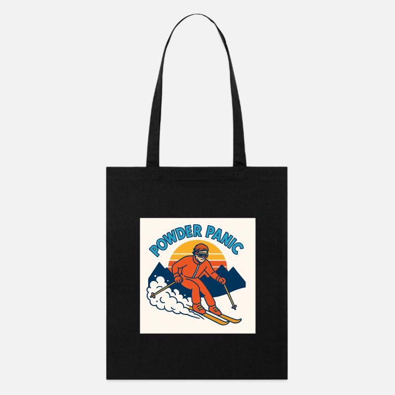 Powder Panic Retro Ski - Tote bag bio Stanley/Stella - noir