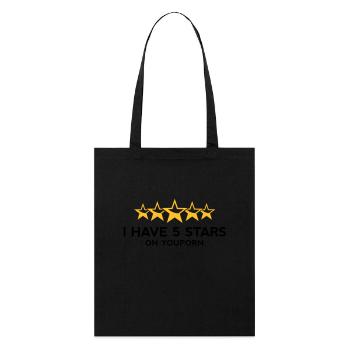 Je ai cinq étoiles sur YouPorn! - Tote bag bio Stanley/Stella - noir - Devant