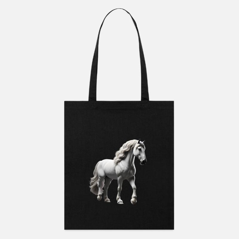 Cheval Gris Blanc - Tote bag bio Stanley/Stella - noir