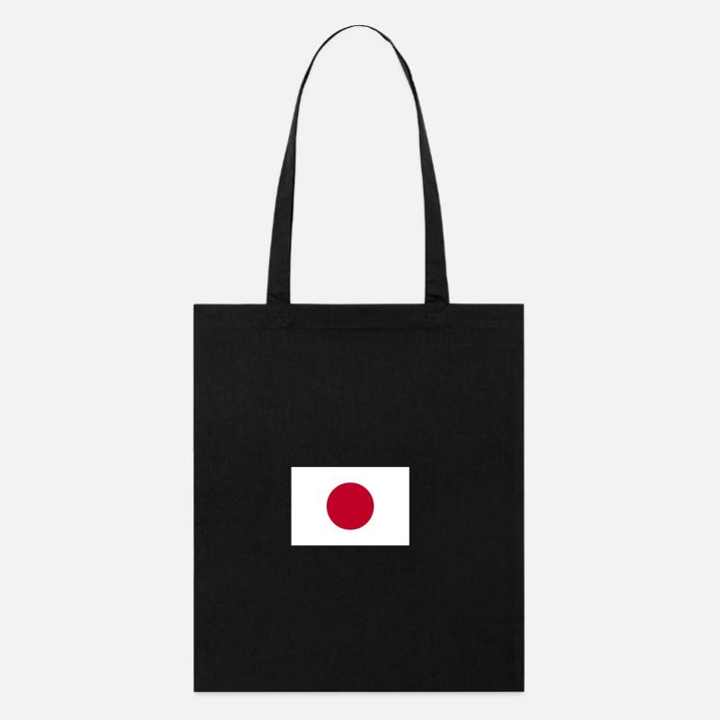 Minimalistisches Design der japanischen Flagge - Stanley/Stella Bio-Stoffbeutel - Schwarz