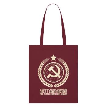 Kommunistischer Internationalismus - Stanley/Stella Bio-Stoffbeutel - Burgunderrot - Vorne