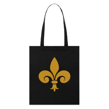 Fleur de lis - Stanley/Stella Bio-Stoffbeutel - Schwarz - Vorne